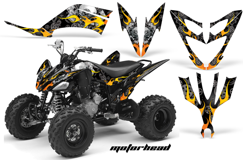 Yamaha Raptor 250 Graphics Motorhead Black